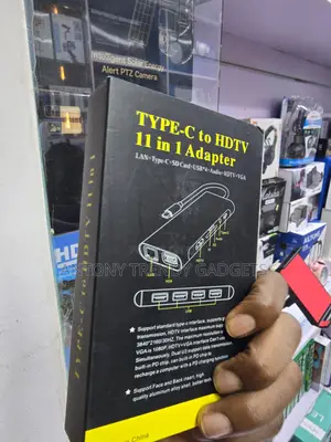 Type-C 11-in-1 Hub With HDMI VGA RJ45 USB Audio Jack
