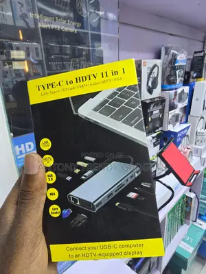 Type-C 11-in-1 Hub With HDMI VGA RJ45 USB Audio Jack
