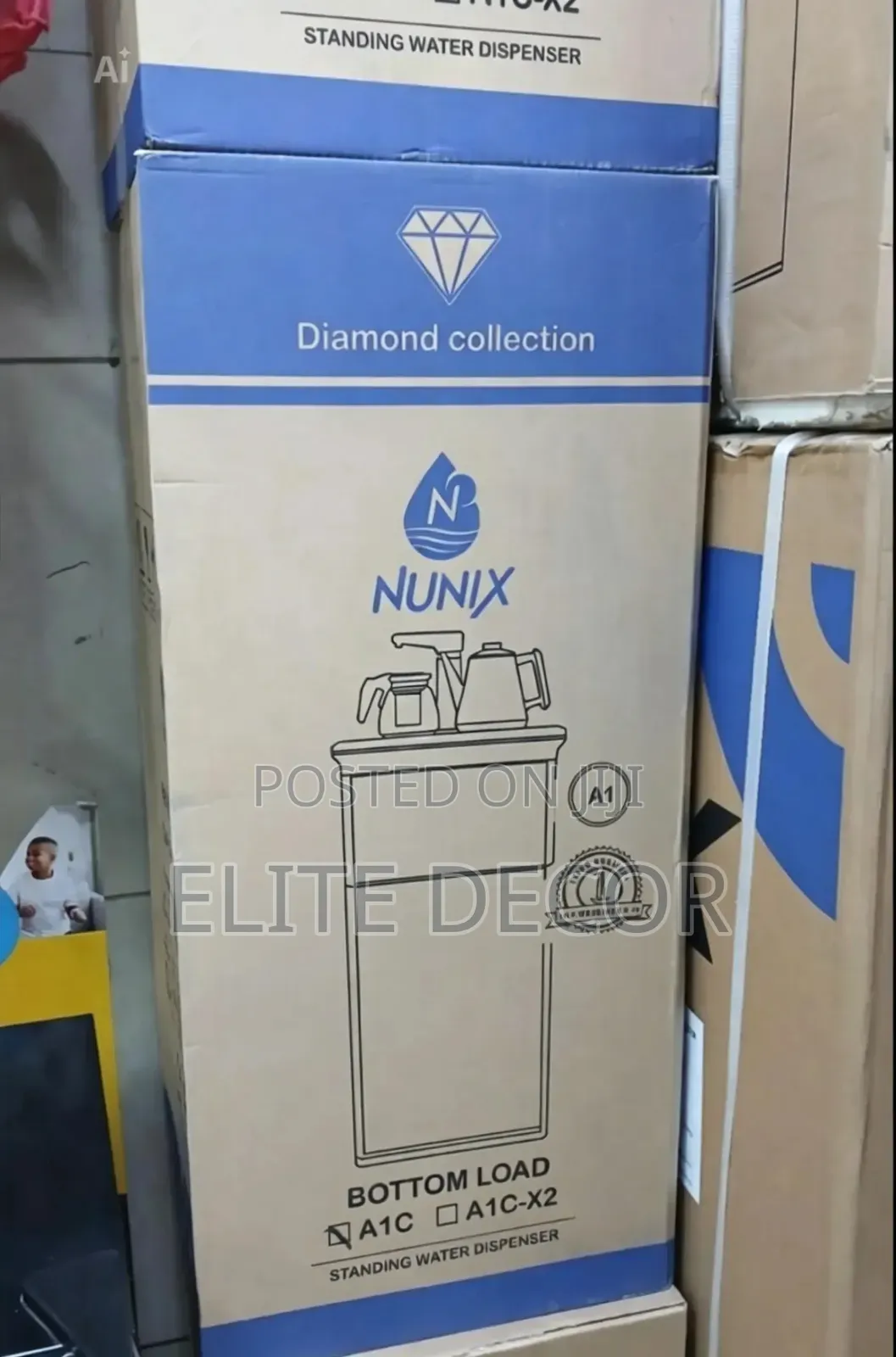 Silver Nunix A1 Bottom Load Water Dispenser – Hot Normal