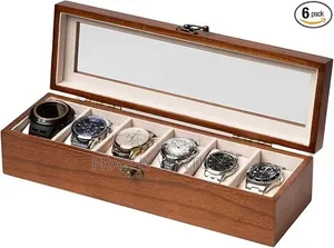 Bamboo 6 Slot Watch Organizer