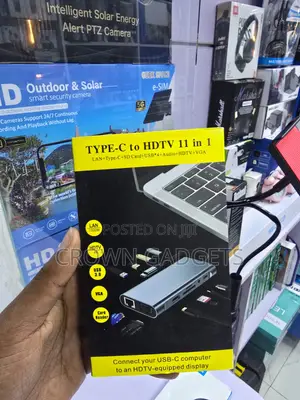 11-in-1 USB-C Hub Multiport Adapter With HDMI VGA LAN