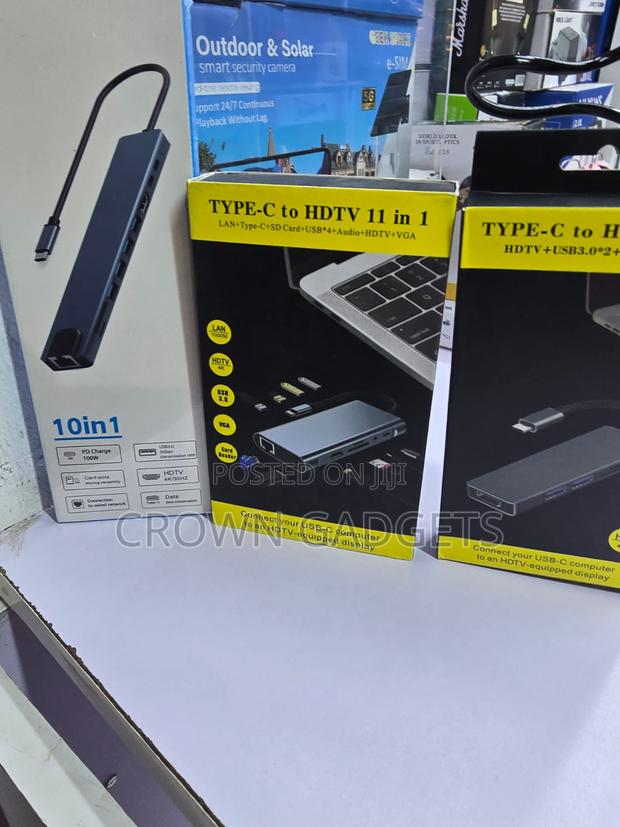 11-in-1 USB-C Docking Hub With HDMI LAN Audio Port - main view