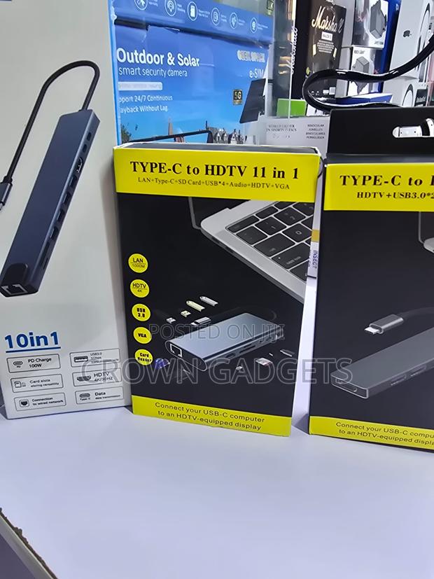11-in-1 USB-C Docking Hub With HDMI LAN Audio Port - thumbnail 3