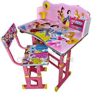 Adjustable Kids Study Table Chair Set