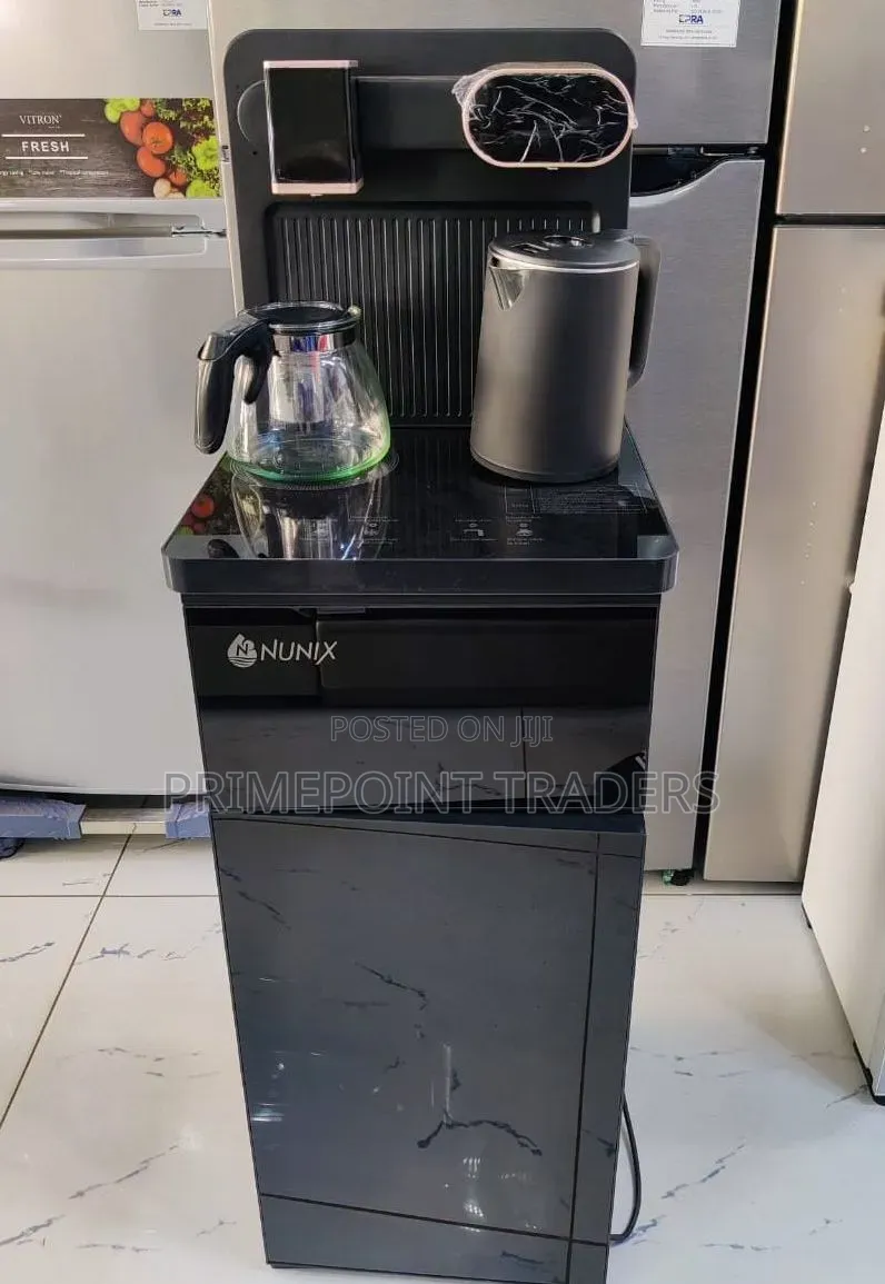 Premium Nunix A1C Black and Silver Bottom Loading Water Dispenser