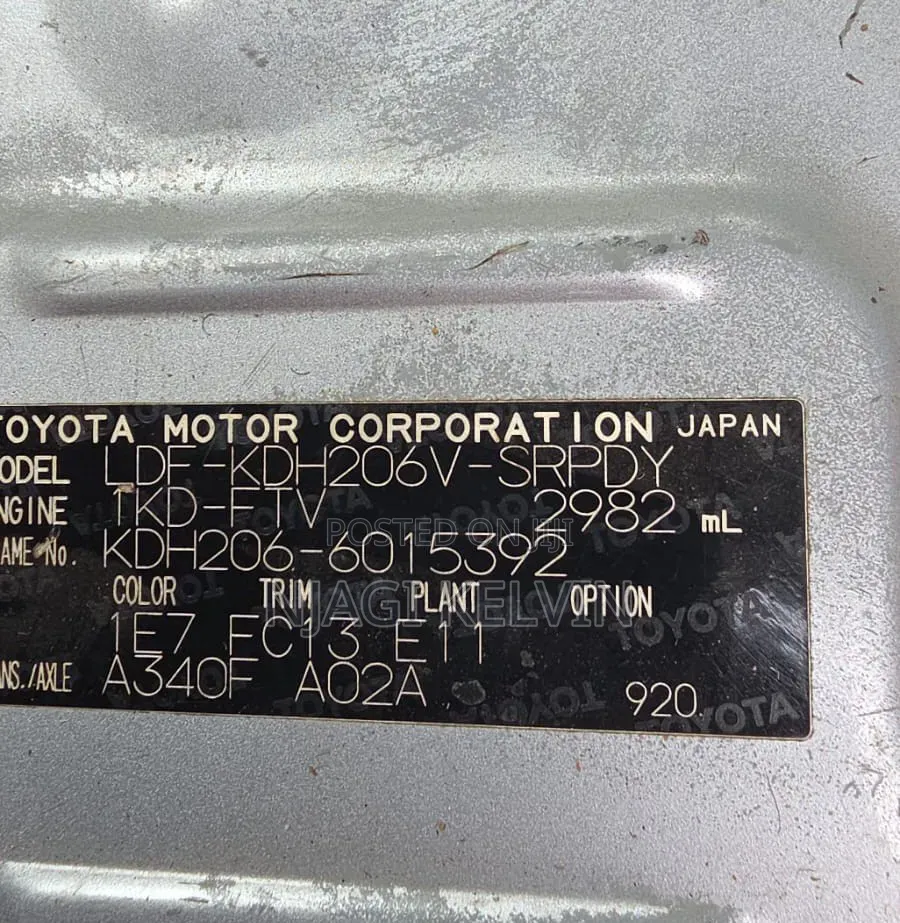 Toyota HiAce 2017 Grey