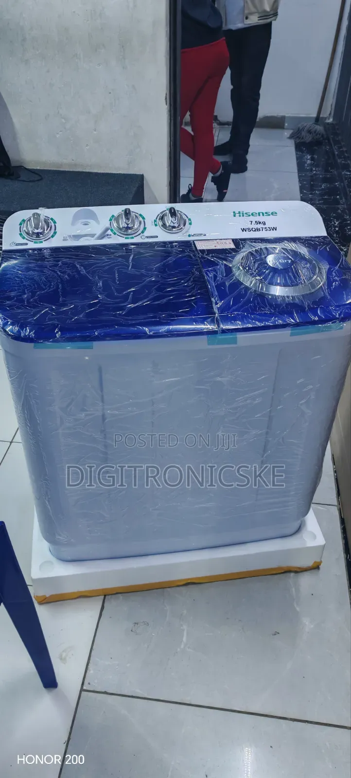 Hisense 7.5kg Twin Tub Washing Machine Semi Automatic