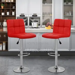 Barstools; Red-Colored Modern Home Living Room Barstool