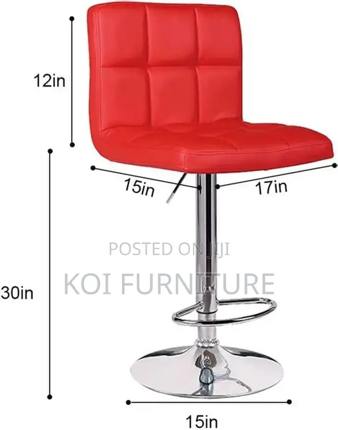 Barstools; Red-Colored Modern Home Living Room Barstool