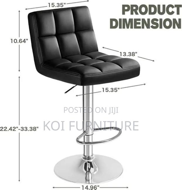 Barstools; Red-Colored Modern Home Living Room Barstool - thumbnail 6
