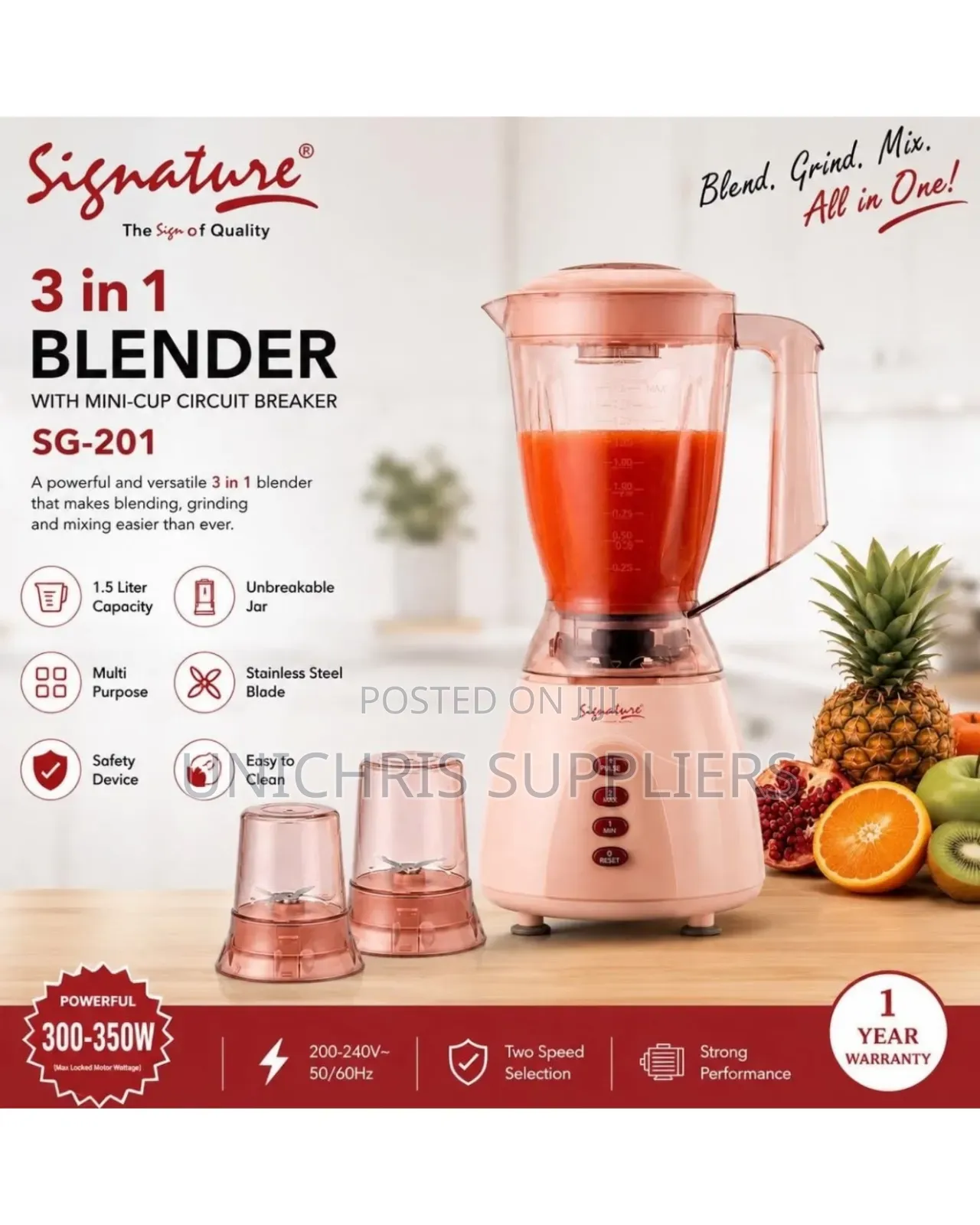 Signature 3 in 1 Blender