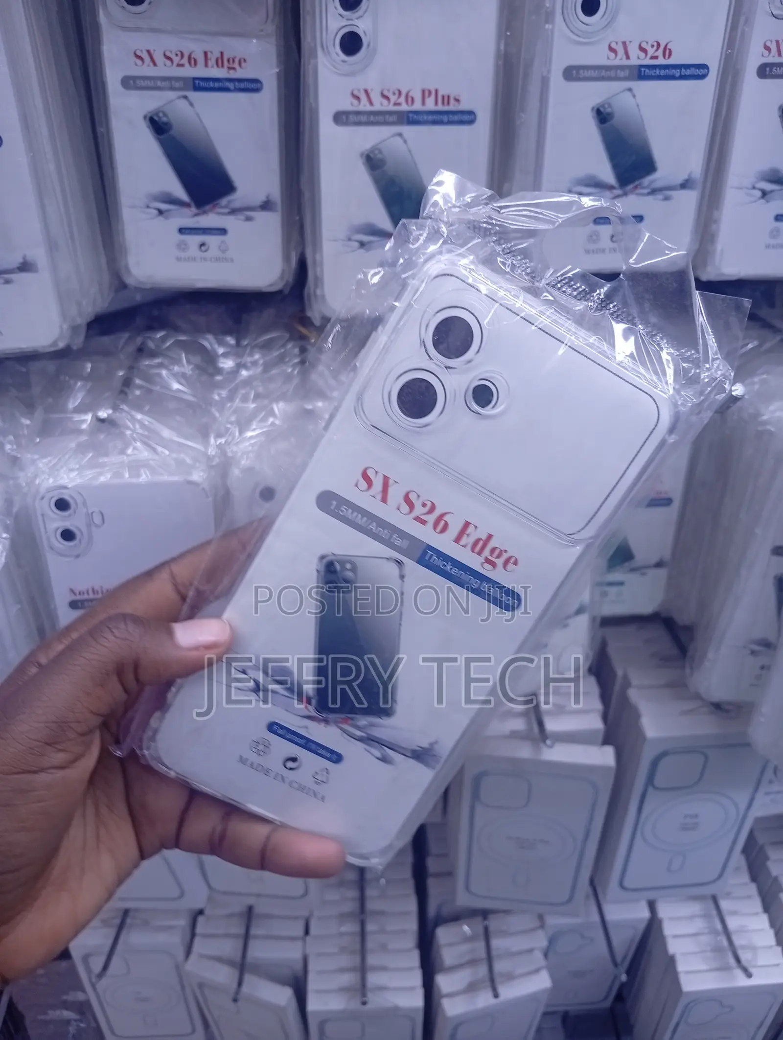 Samsung Galaxy "S26 Edge Clear 1.5mm Shockproof TPU Phone Case
