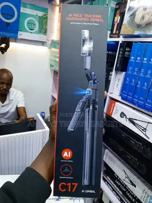 C17 360° AI Phone Holder Tripod Selfie Stick Gimbal