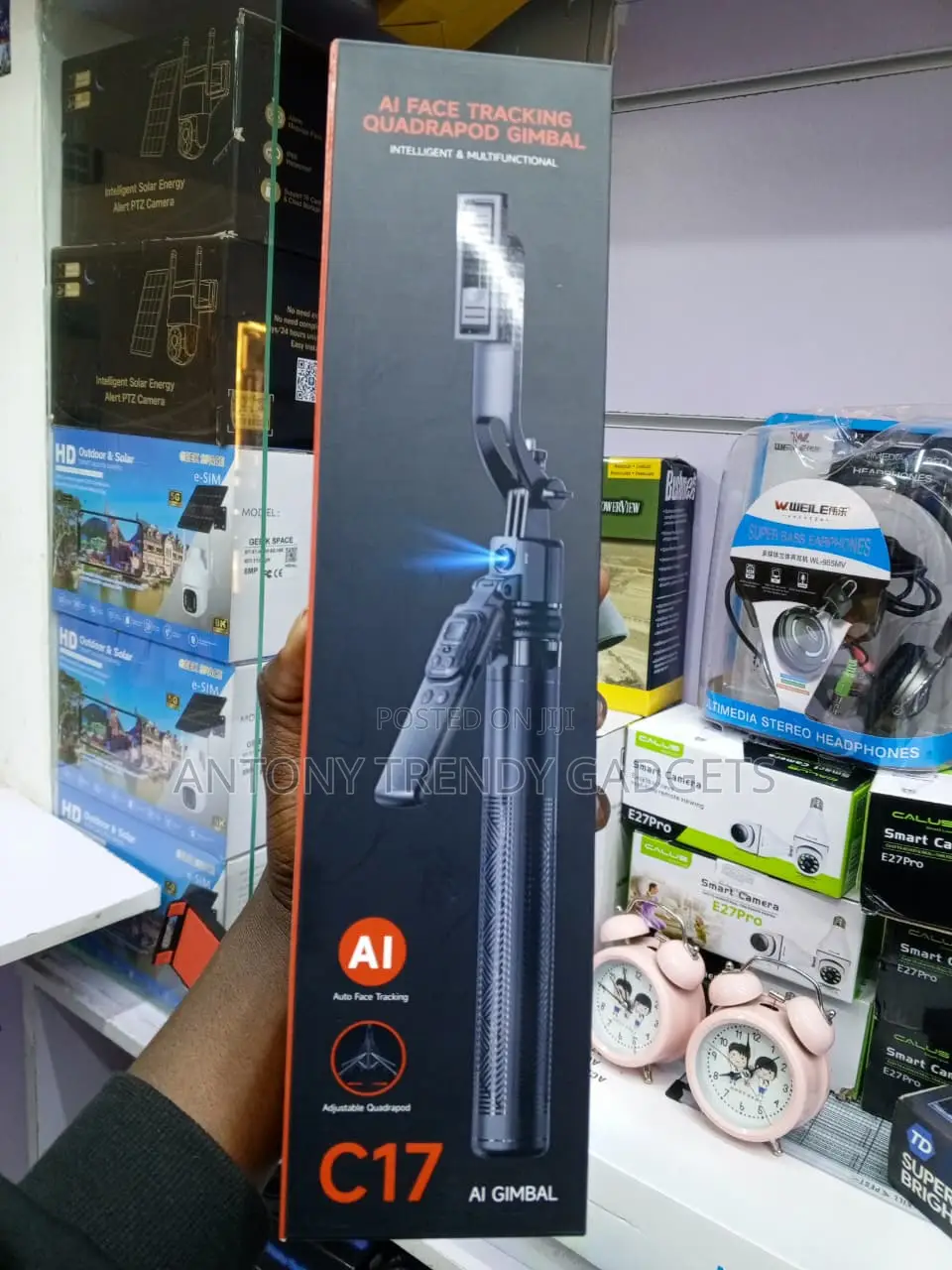 C17 Smart Face Tracking Tripod Selfie Stick for Phones