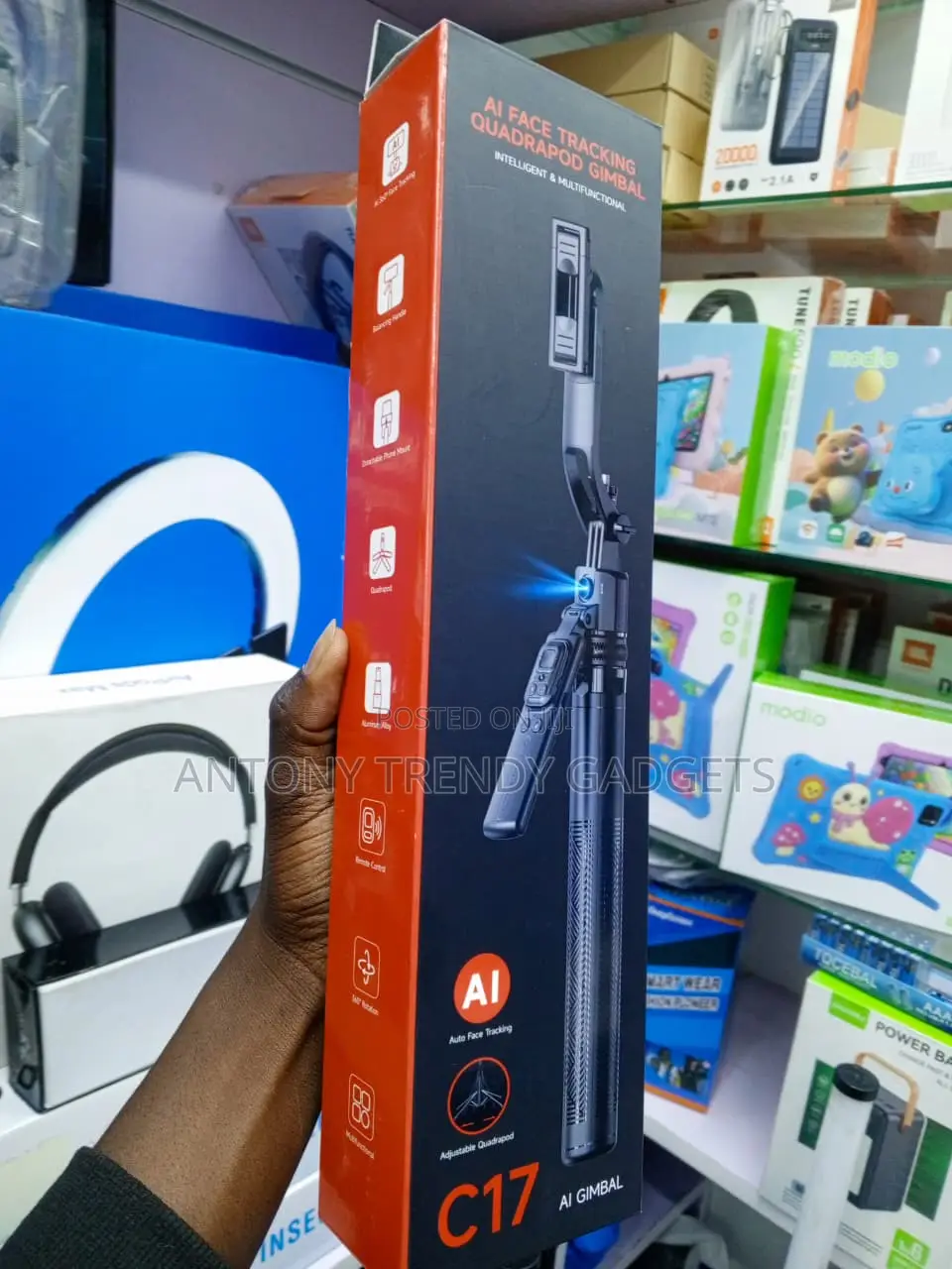 C17 Smart Face Tracking Tripod Selfie Stick for Phones