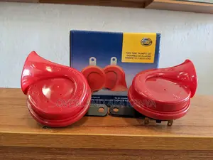 Hella 12V High Tone/Low Tone Twin Horn Kit RED