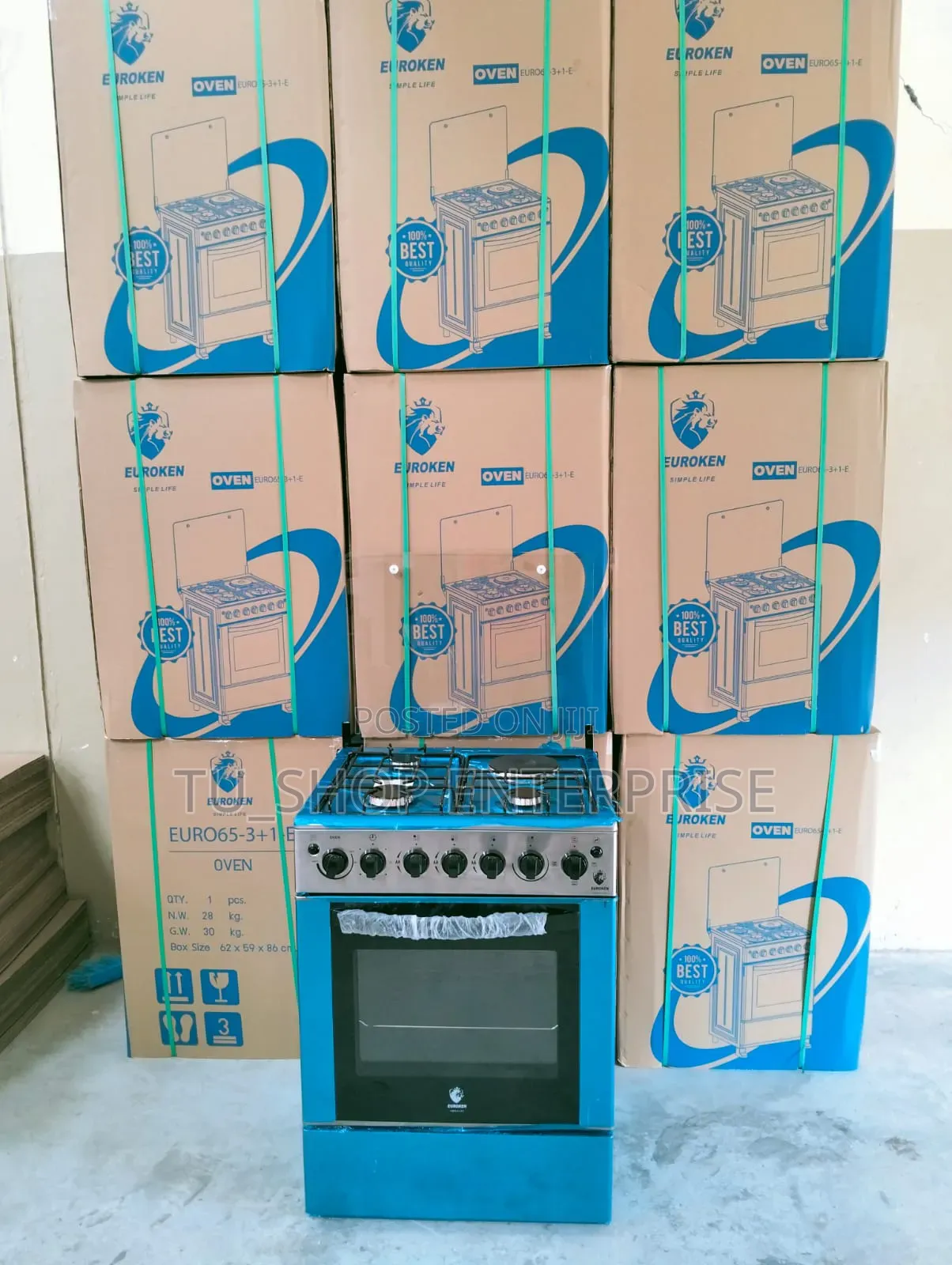 Euroken 60×65 3+1 Standing Cooker – Electric Double Heater Oven