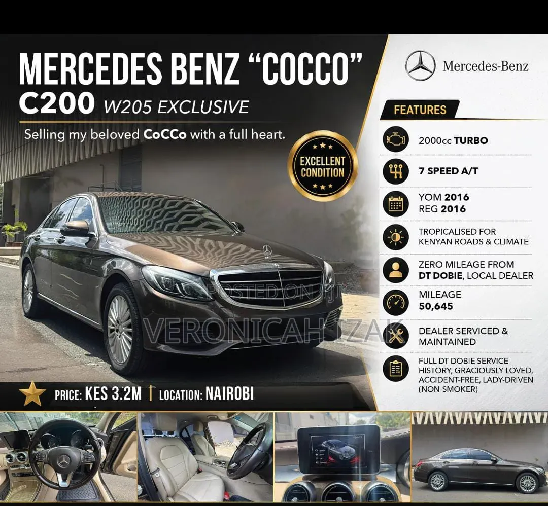 Mercedes-Benz C200 2016 Brown