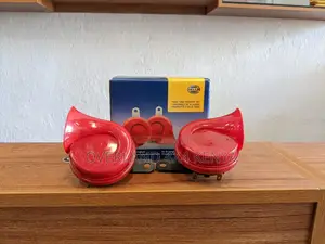 Hella 12V High Tone/Low Tone Twin Horn Kit RED
