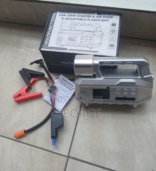 Car Jump Starter + Digital Air Compressor – Emergency Power Pack