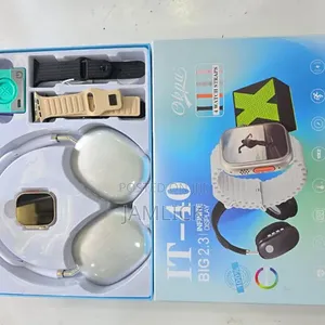 IT40 Smart Watch Gift Set + Headphones, 4 Straps Bluetooth Speaker –