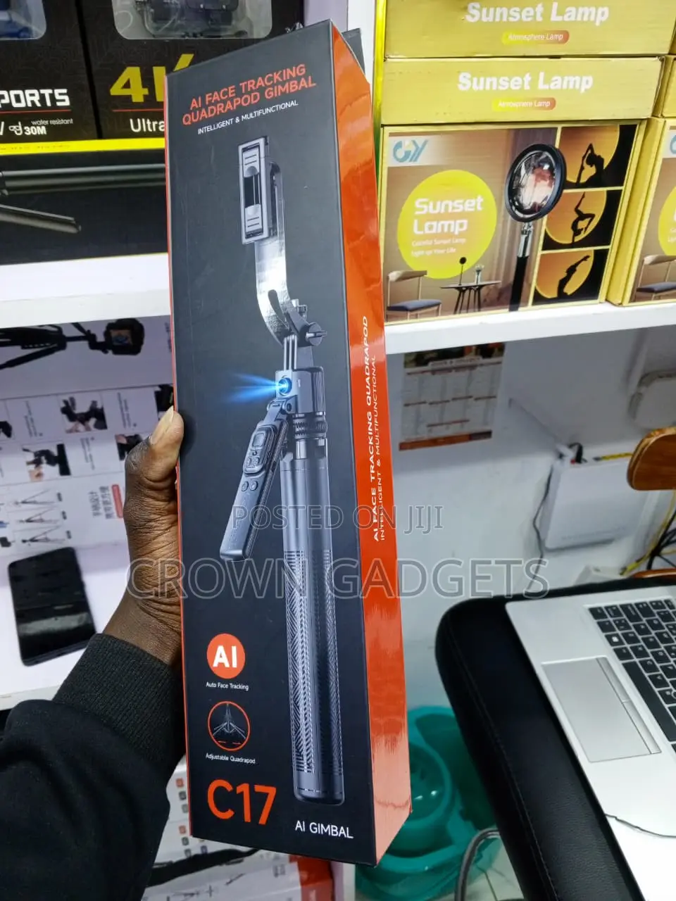 C17 360° Auto Face Tracking Selfie Stick Tripod Stand