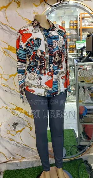 Lady's Fitting Jeans and Blouse