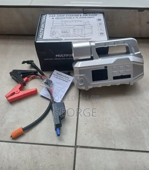 Car Jump Starter + Digital Air Compressor – Emergency Power Pack