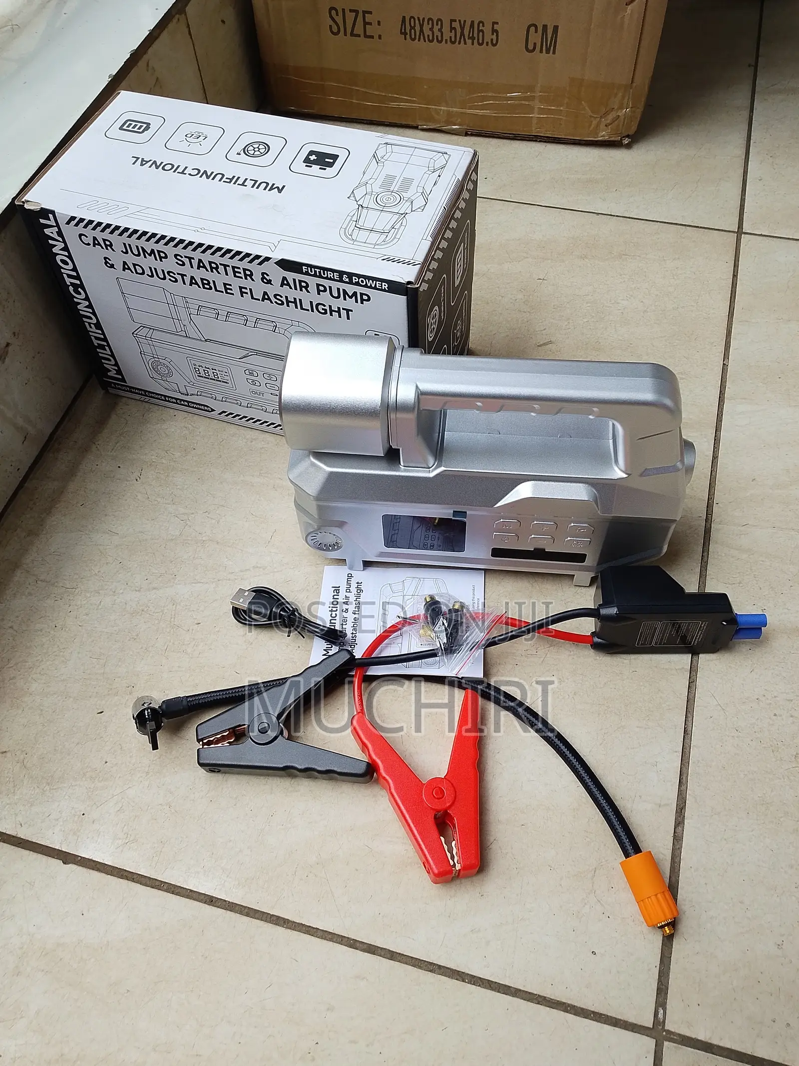 High Power Digital Jump Starter /Compressor Adjustable Flash Light