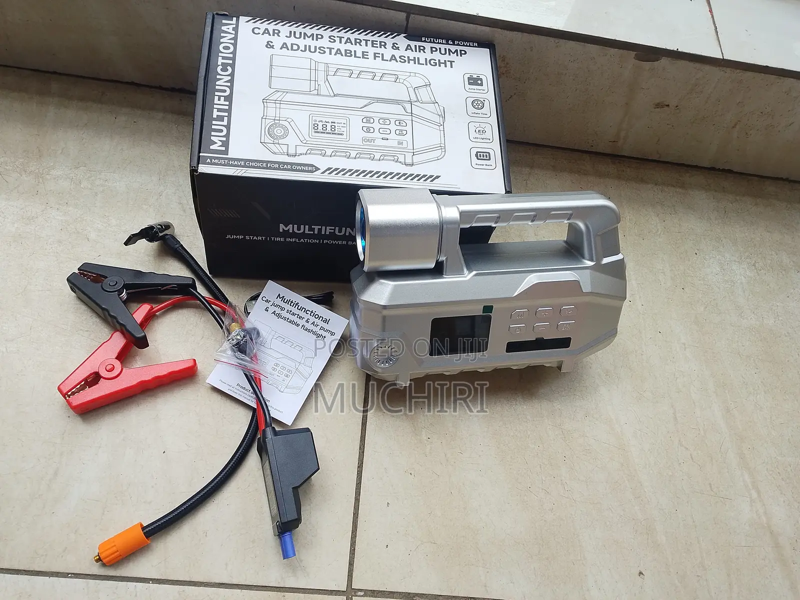 12V High Power Emergency Car Battery Booster With Air Compressor