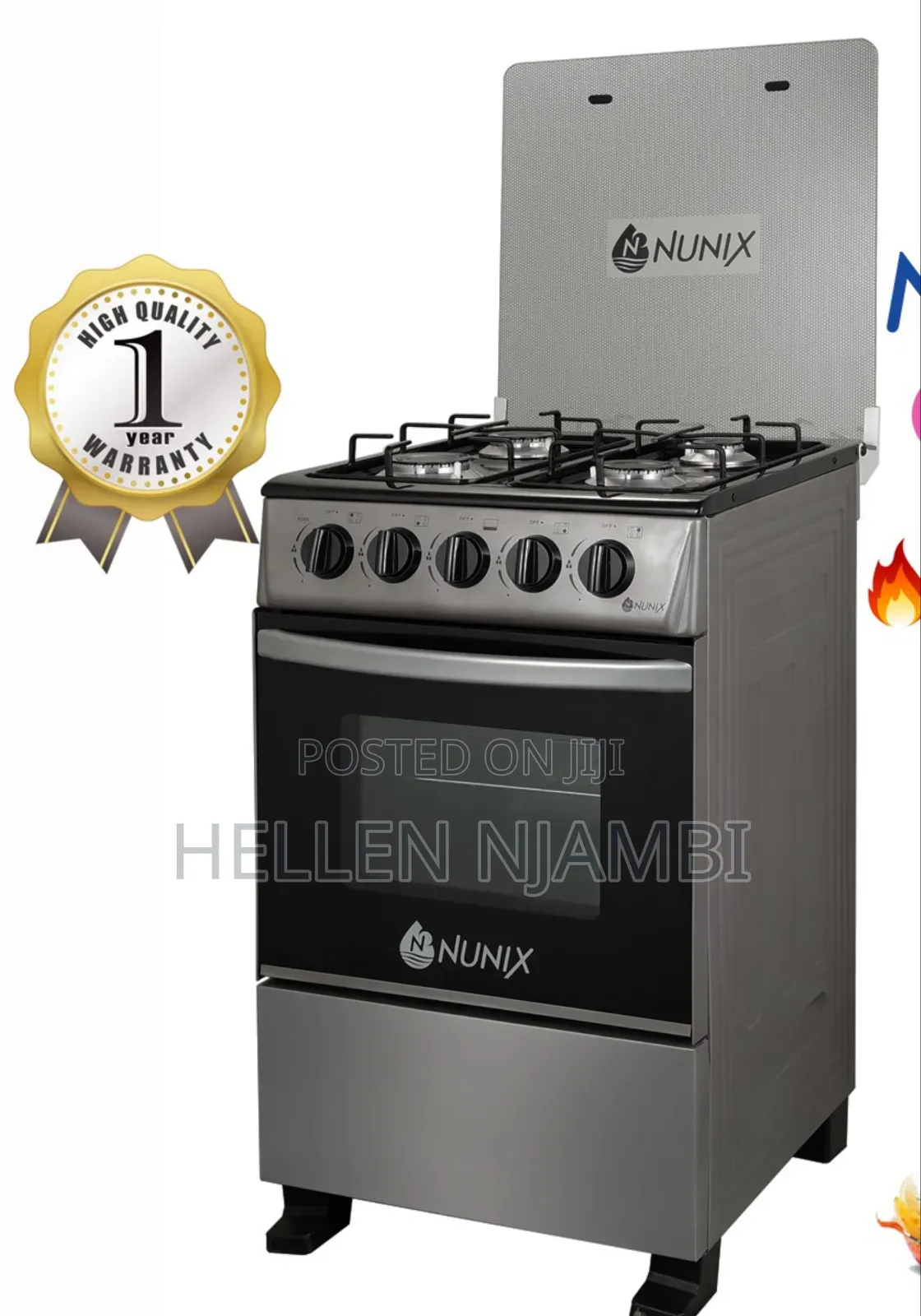 Nunix 50*55 Free Standing Full Gas Cooker With Gas Oven