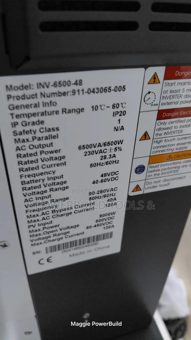 Redsun 6.5kw/6.5kva Hybrid Inverter With Inbuilt MPPT Controller - thumbnail 3