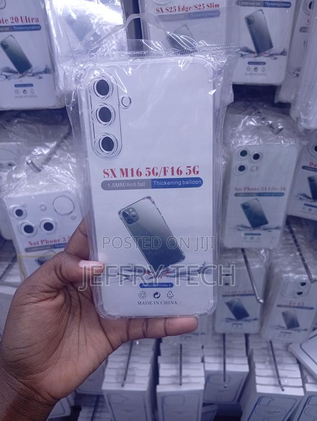 Samsung Galaxy M16 Clear Shockproof Bumper Phone Case - main view