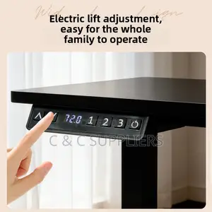 Black Electric LIftable Office Desk-1200mm
