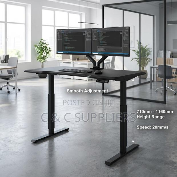 Black Electric LIftable Office Desk-1200mm - thumbnail 6