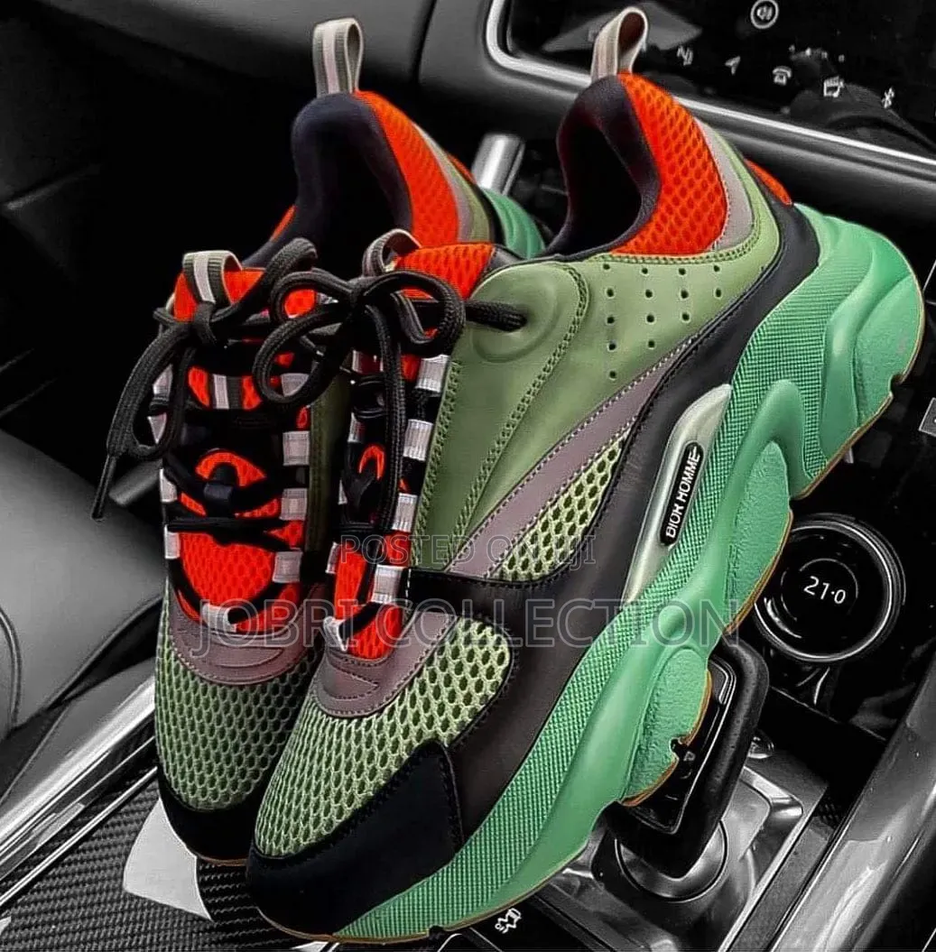B22 Khaki Orange Dior Homme Sneakers