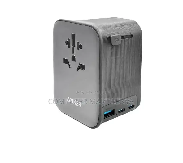 Anker Nano Travel Adapter (4-in-1, 65w) Black (Wall Charger)