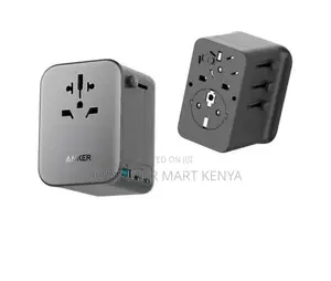 Anker Nano Travel Adapter (4-in-1, 65w) Black (Wall Charger)
