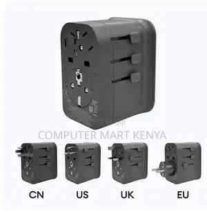 Anker Nano Travel Adapter (4-in-1, 65w) Black (Wall Charger)