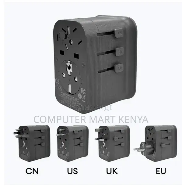 Anker Nano Travel Adapter (4-in-1, 65w) Black (Wall Charger)
