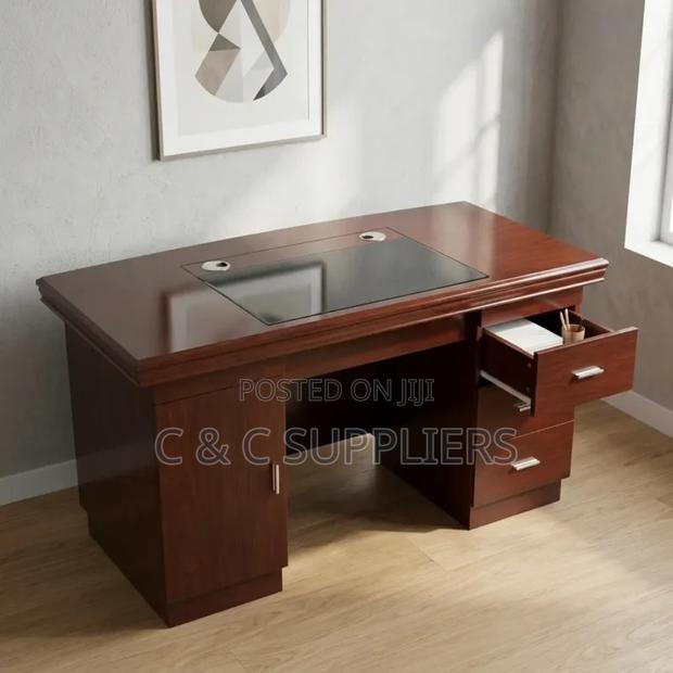 Mahogany Home Office Task Desk-140cm - main view