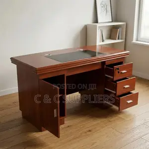 Mahogany Home Office Task Desk-140cm