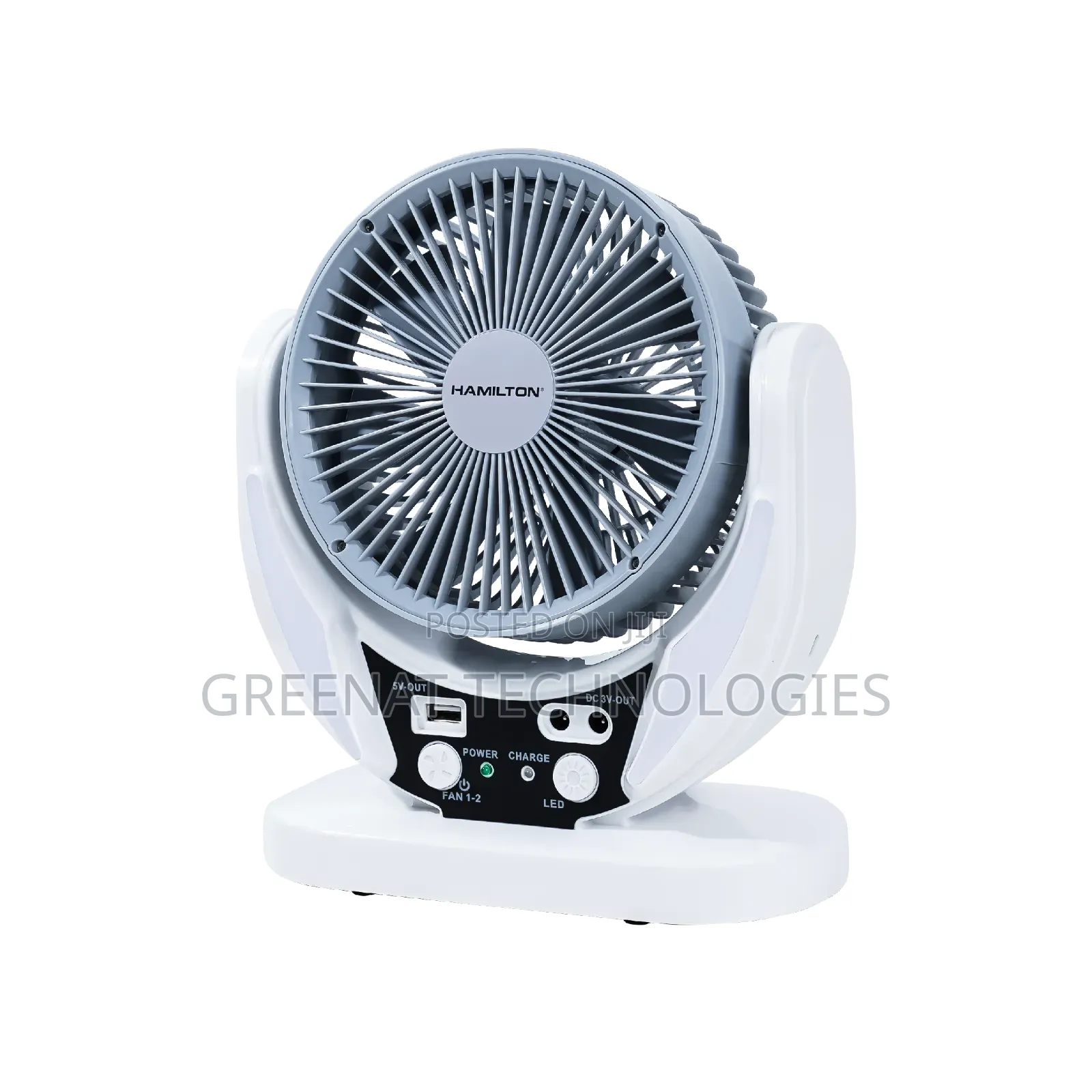 GDTIMES GD-8025 Rechargeable Solar Fan With LED Light + 6V4W Solar