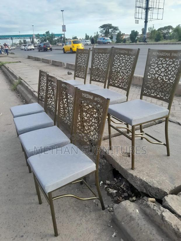 High Metallic Chairs
