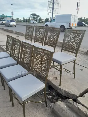 High Metallic Chairs