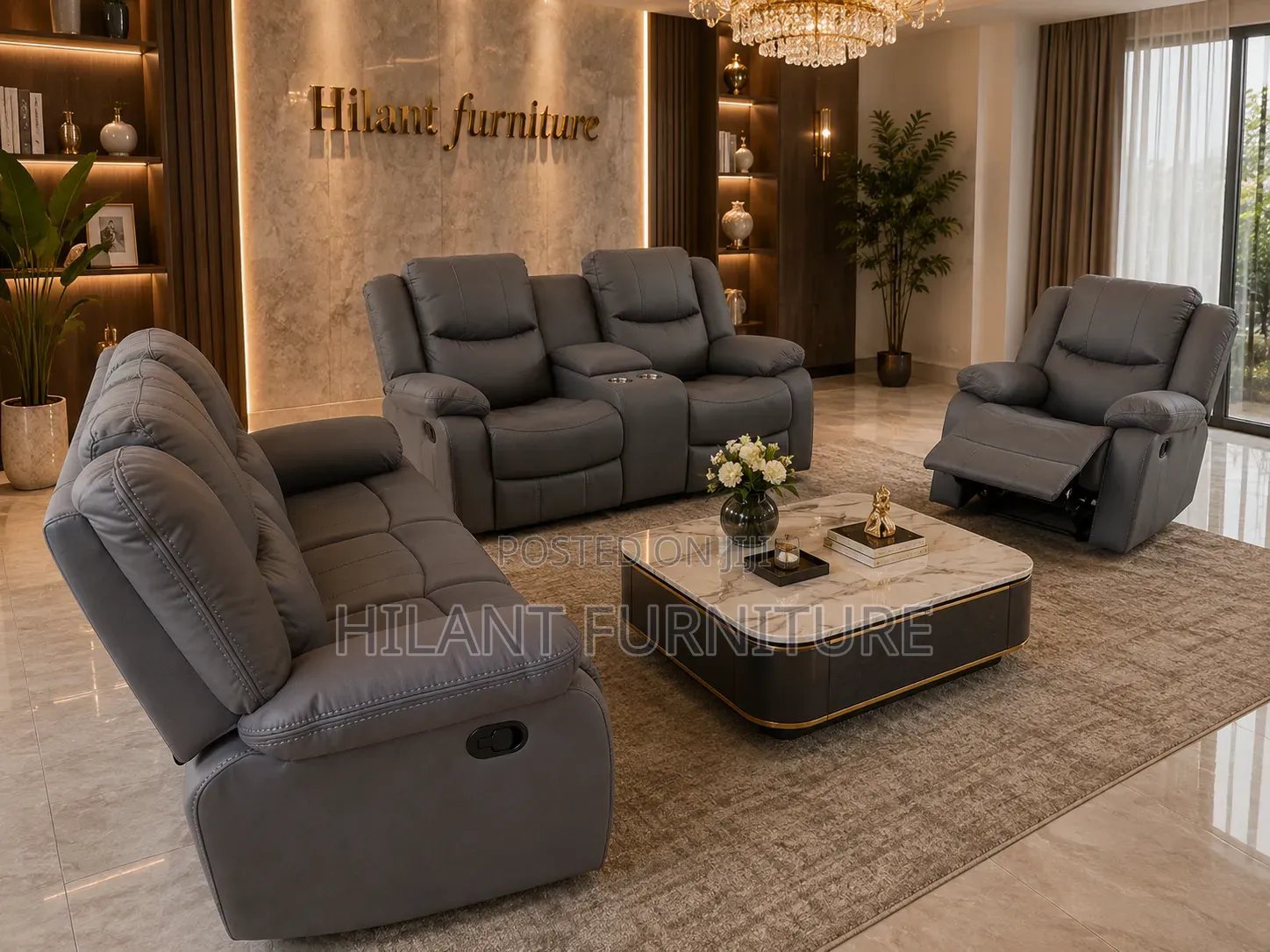Six-Seater Normal Recliner Set.