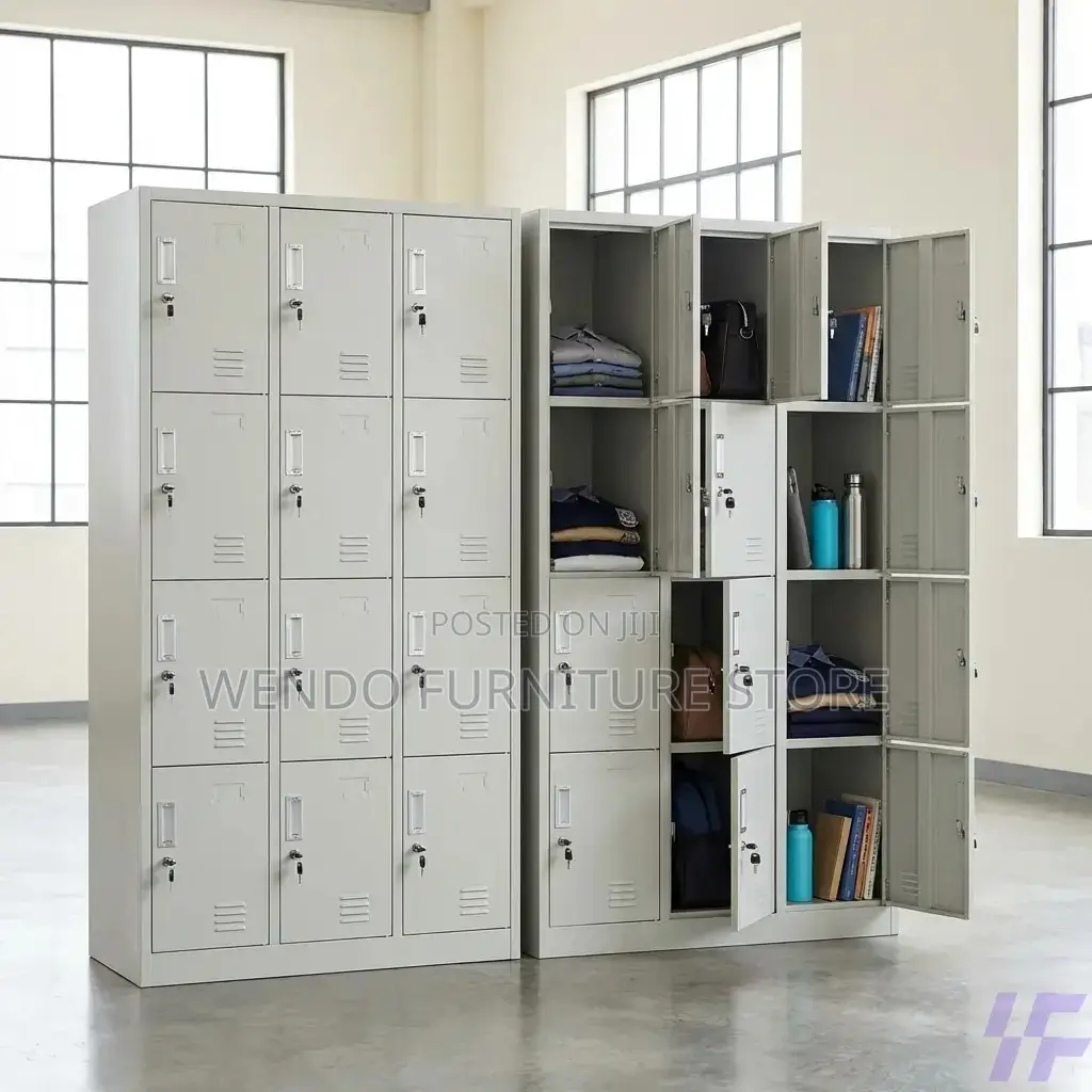 Office Cabinet; Institutional 12 Door Metallic Storage Cabinet
