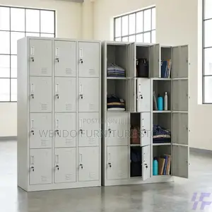 Office Cabinet; Institutional 12 Door Metallic Storage Cabinet