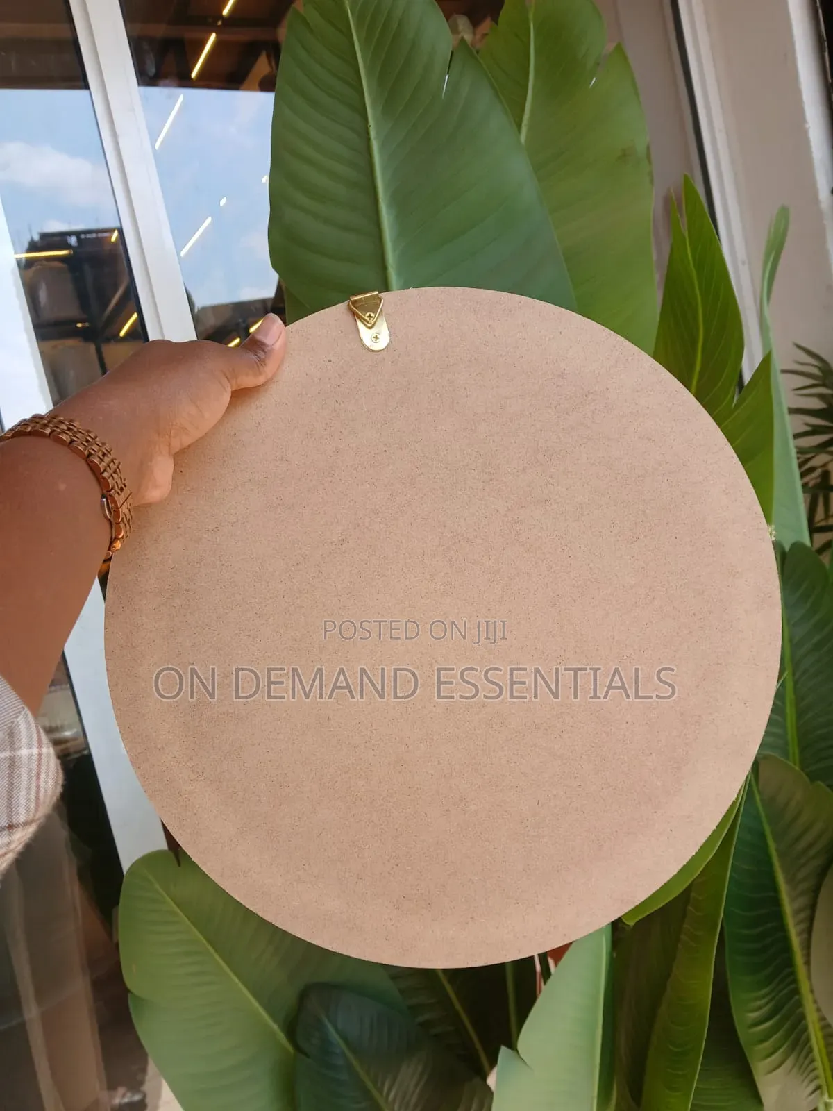 Boho Beaded Round Mirror Wall Decor and Tray 36cm