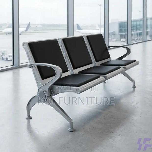 Office Bench; 3 Link Padded Office Waiting Bench - thumbnail 3